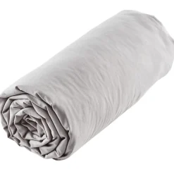 Linnea Drap housse uni 140x190 cm MILA 100% polyester micro lavée gris perle