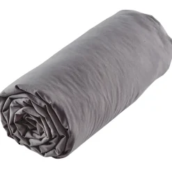 Linnea Drap housse uni 140x190 cm MILA polyester micro lavée gris anthracite Discount