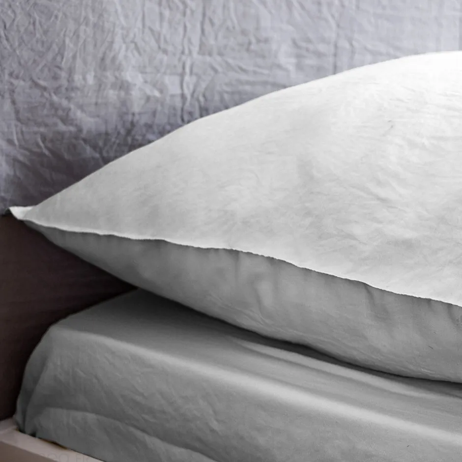 Linnea Drap housse uni 160x200 cm MILA 100% polyester micro lavée gris perle