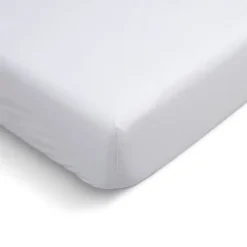 Bleu Calin Drap Housse uni 180x200cm PERCALE BLANC Clearance