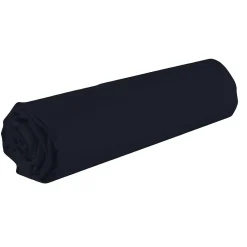 Housse De Rêve Drap housse 90x190 + 28 cm 100% Coton 57 fils Noir
