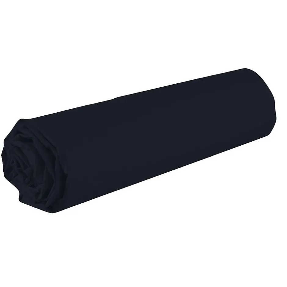 Housse De Rêve Drap housse 90x190 + 28 cm 100% Coton 57 fils Noir