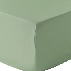 Housse De Rêve Drap housse 180x200 + 30 cm 100% Percale de Coton 80 fils Sauge