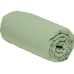 Housse De Rêve Drap housse 180x200 + 30 cm 100% Percale de Coton 80 fils Sauge