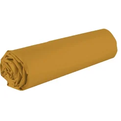 Housse De Rêve Drap housse 160x200 +35 cm 100% coton 57 fils safran Online