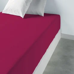 Housse De Rêve Drap housse 90x190 +35 cm 100% Coton 57 fils Cerise Online