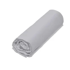 Housse De Rêve Drap housse 180x200 +30 cm 100% coton bio 57 fils gris
