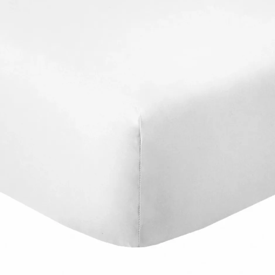 Housse De Rêve Drap housse 140x190 +35 cm Coton 57 fils Blanc Sale