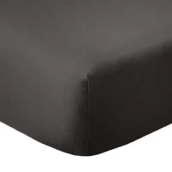 Housse De Rêve Drap housse 90x190 +35 cm Coton 57 fils Gris Foncé Best