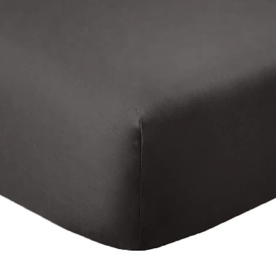 Housse De Rêve Drap housse 90x190 +35 cm Coton 57 fils Gris Foncé Best