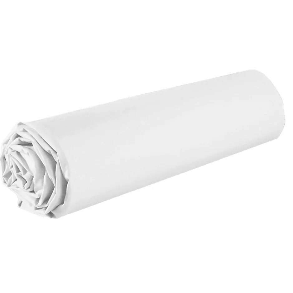 Housse De Rêve Drap housse 90x190 +35 cm Coton 57 fils Blanc