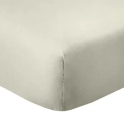 Housse De Rêve Drap housse 180x200 +35 cm Coton 57 fils Ivoire