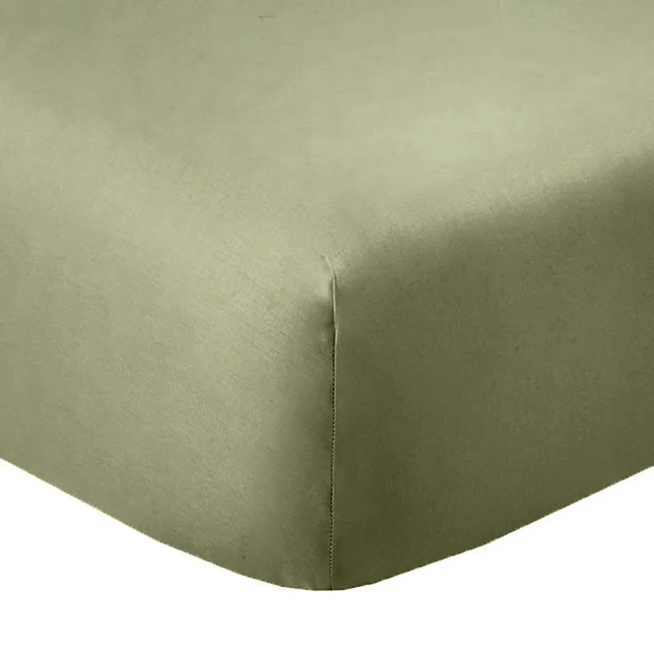 Housse De Rêve Drap housse 140x190 +35 cm Coton 57 fils Verveine Hot