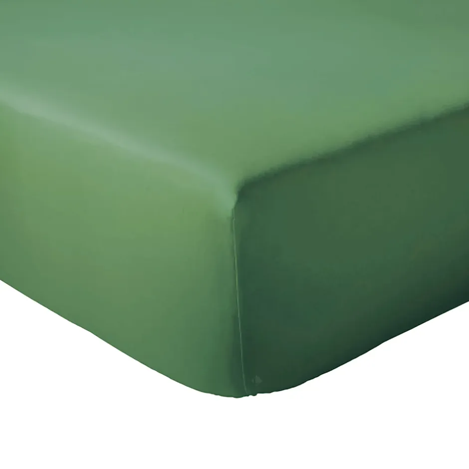 Linnea Drap housse 90x190 cm bonnet 30 coton ÉVASION Vert fougère Best