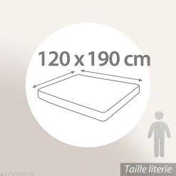 Linnea Drap housse 120x190 cm bonnet 30 coton ÉVASION Vert fougère New