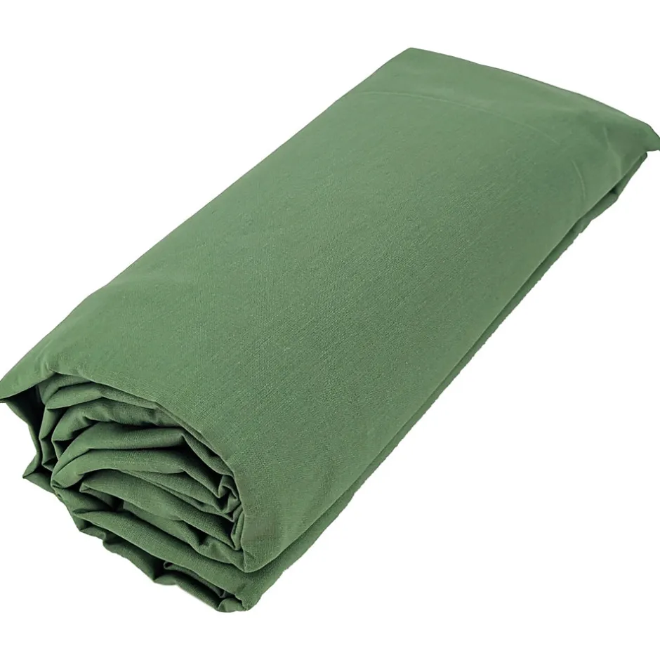 Linnea Drap housse 80x200 cm bonnet 30 coton ÉVASION Vert fougère