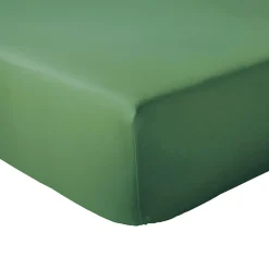 Linnea Drap housse 80x200 cm bonnet 30 coton ÉVASION Vert fougère