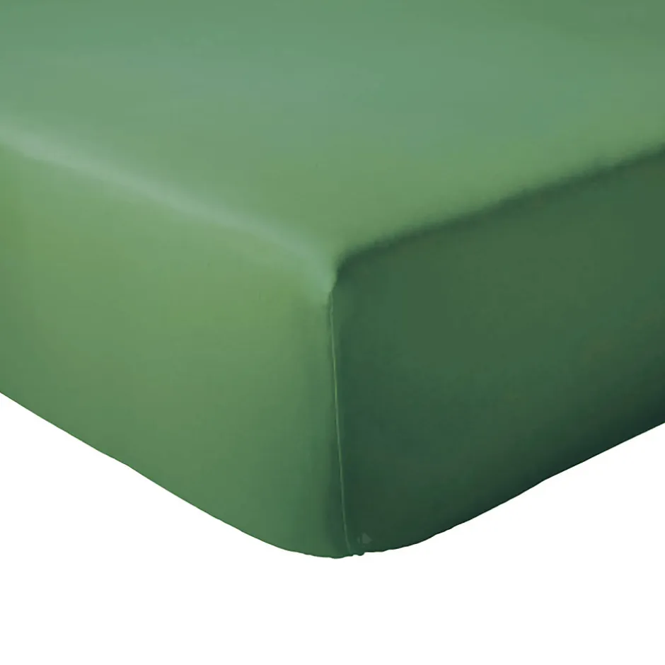 Linnea Drap housse 80x200 cm bonnet 30 coton ÉVASION Vert fougère