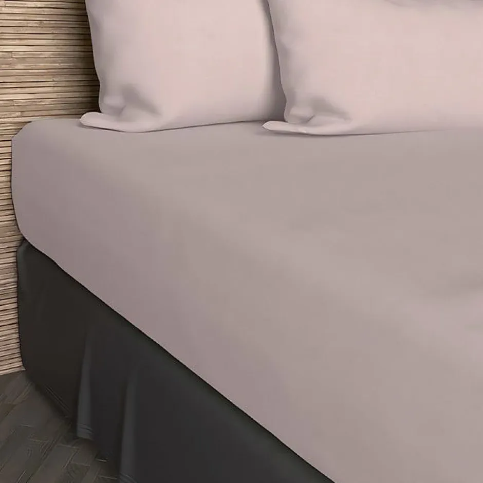 Soleil D'Ocre Drap housse 140x190 cm en coton 57 Fils rose Best