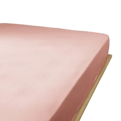 Housse De Rêve Drap housse 140x190 cm en Gaze de coton Rose