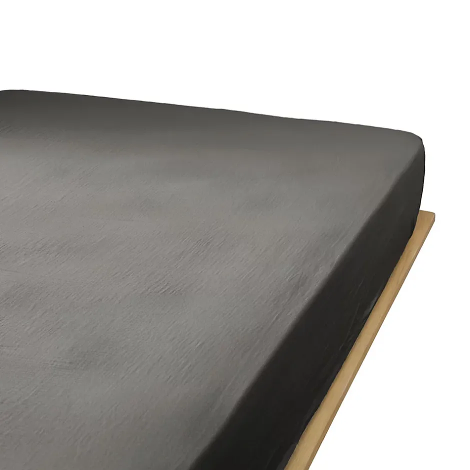 Housse De Rêve Drap housse 160x200 cm en Gaze de coton Granit Online