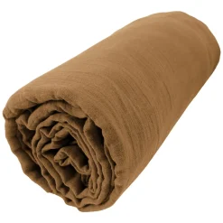 Housse De Rêve Drap housse 160x200 cm en Gaze de coton Camel