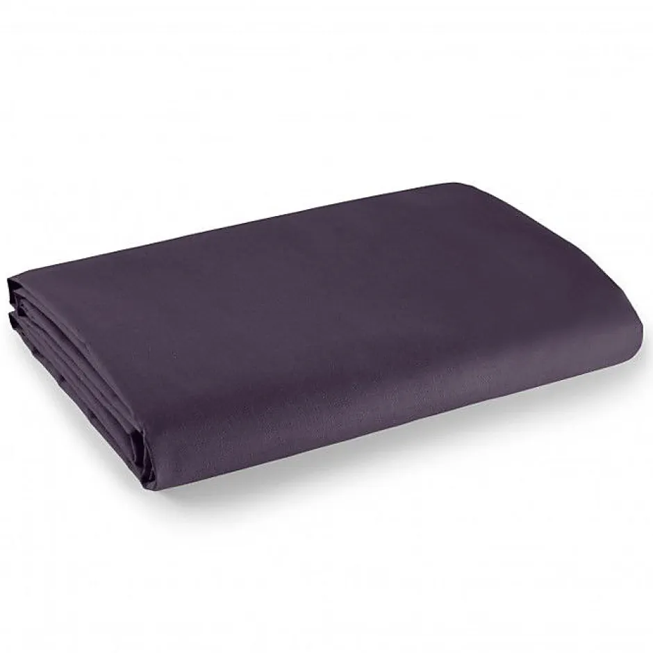 Univers Décor Drap plat 100% Coton / 57 fils/cm² - Prune - 180 x 290 cm pour lit 1 place