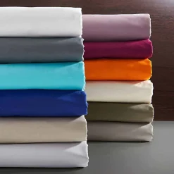 Univers Décor Drap plat 100% Coton / 57 fils/cm² - Prune - 180 x 290 cm pour lit 1 place