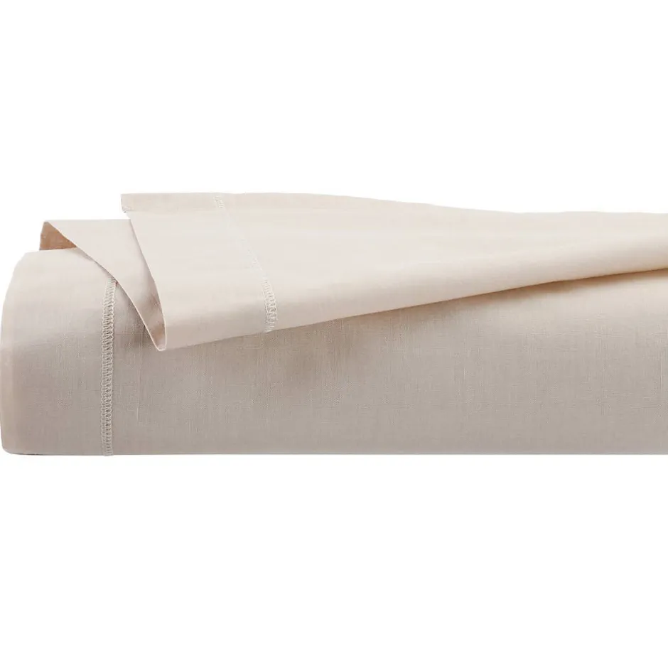 Atmosphera Créateur D'Intérieur Drap plat - percale - beige lin - 240x290 cm - Atmosphera