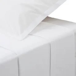 Atmosphera Créateur D'Intérieur Drap plat - percale - blanc - 240x290 cm - Atmosphera New