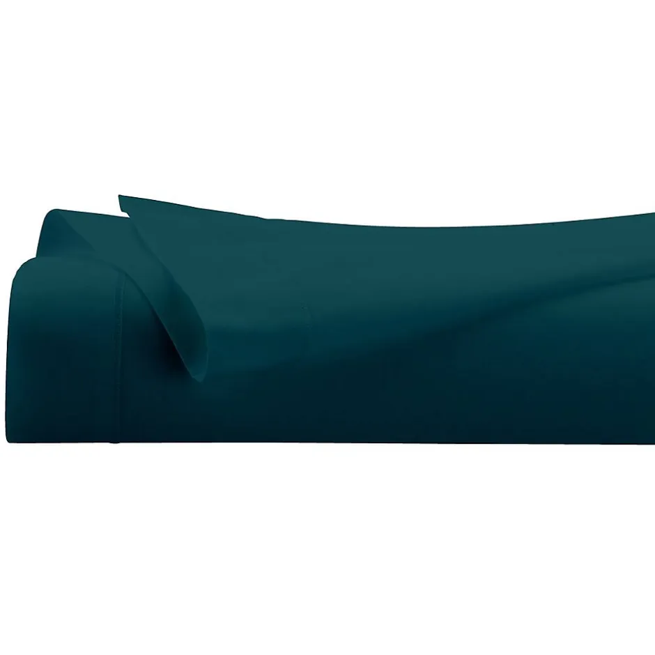 Atmosphera Créateur D'Intérieur Drap plat - percale - bleu - 180x290 cm - Atmosphera Discount