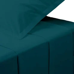 Atmosphera Créateur D'Intérieur Drap plat - percale - bleu - 240x290 cm - Atmosphera