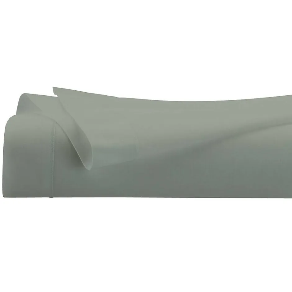 Atmosphera Créateur D'Intérieur Drap plat - percale - vert - 240x290 cm - Atmosphera
