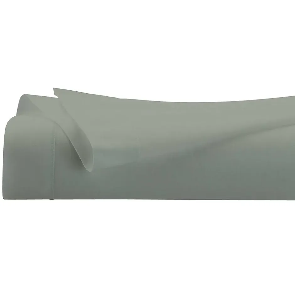Atmosphera Créateur D'Intérieur Drap plat - percale - vert - 180x290 cm - Atmosphera