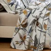 Tradilinge Drap plat aux fleurs exubérantes (280x310 cm - Blanc)