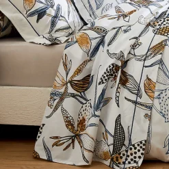 Tradilinge Drap plat aux fleurs exubérantes (240x310 cm - Blanc) Sale