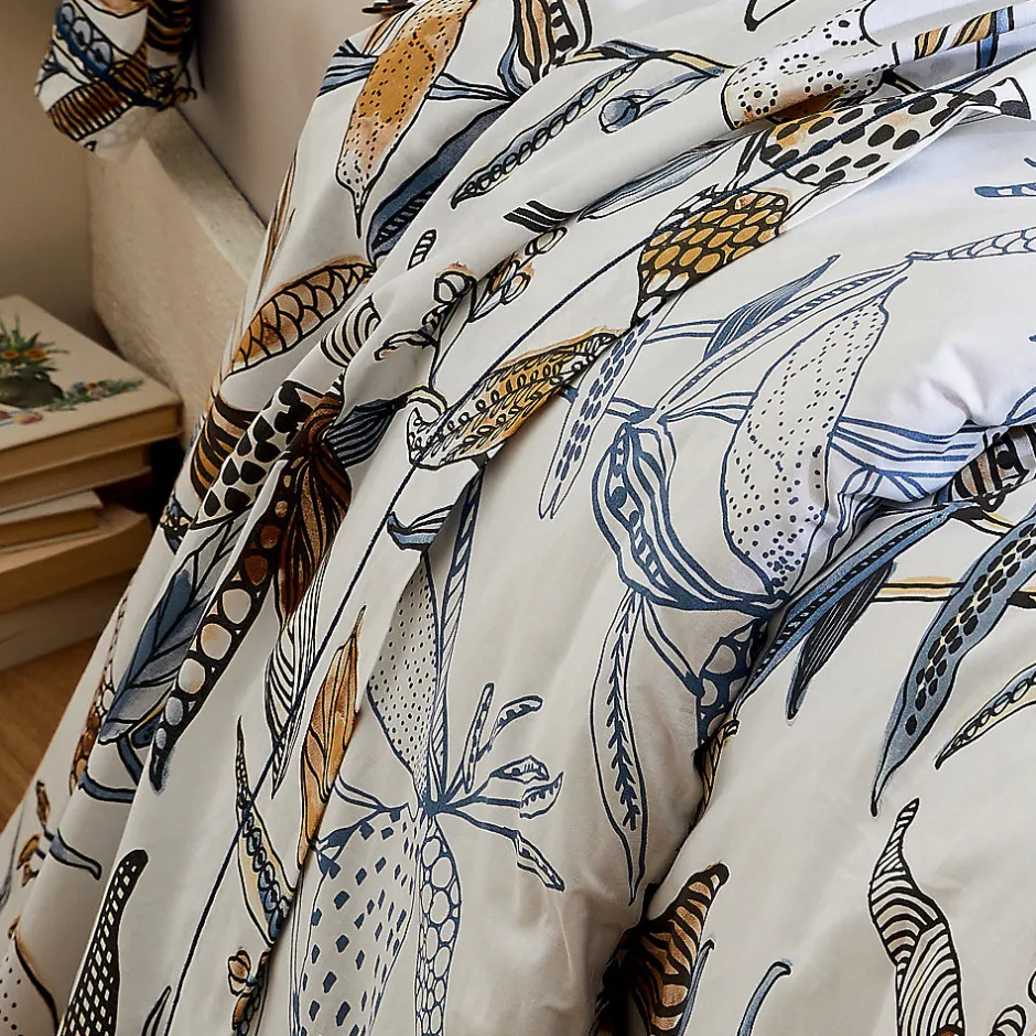 Tradilinge Drap plat aux fleurs exubérantes (240x310 cm - Blanc) Sale