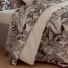 Tradilinge Drap plat aux impressions noires (180x290 cm - Beige)