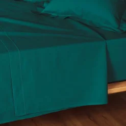 Eden Drap plat coton 240 x 300 cm biolina emeraude Hot