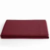 Coton Pur Drap plat Prémium Grenat 180 x 290 cm