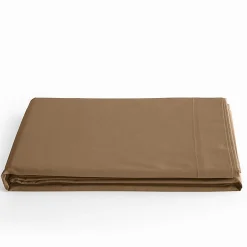 Coton Pur Drap plat Prémium 240 x 300 cm Taupe Outlet