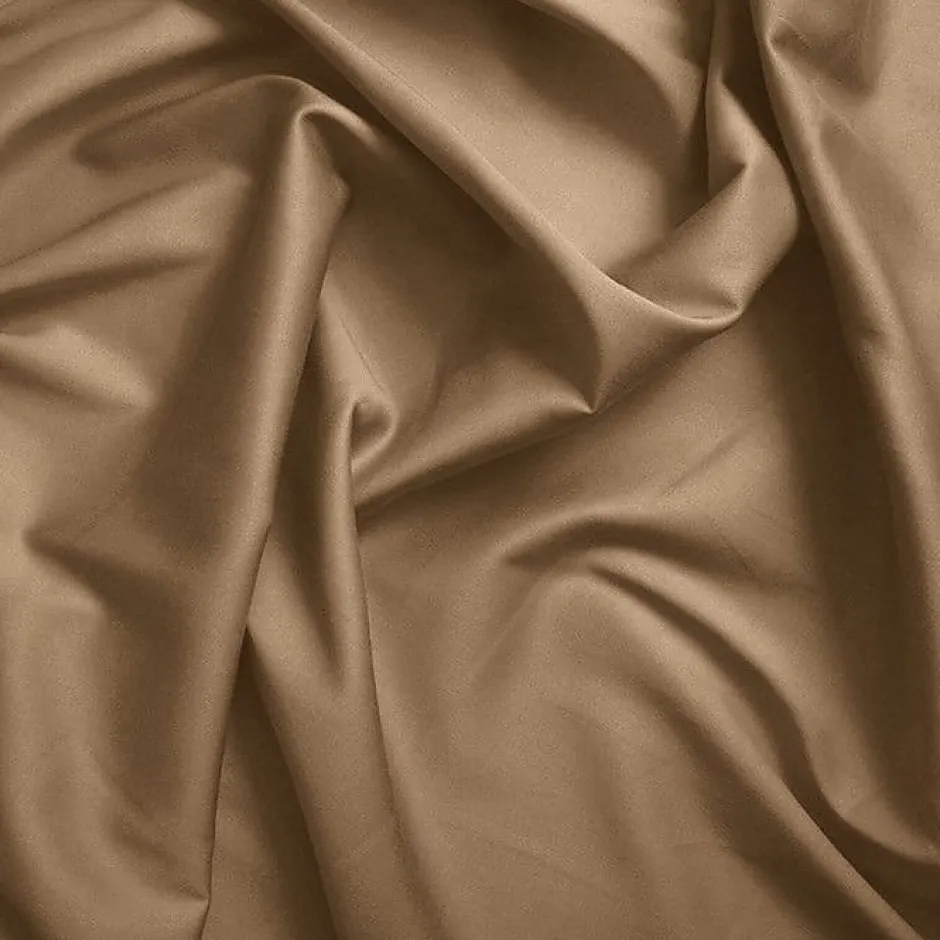 Coton Pur Drap plat Prémium 240 x 300 cm Taupe Outlet