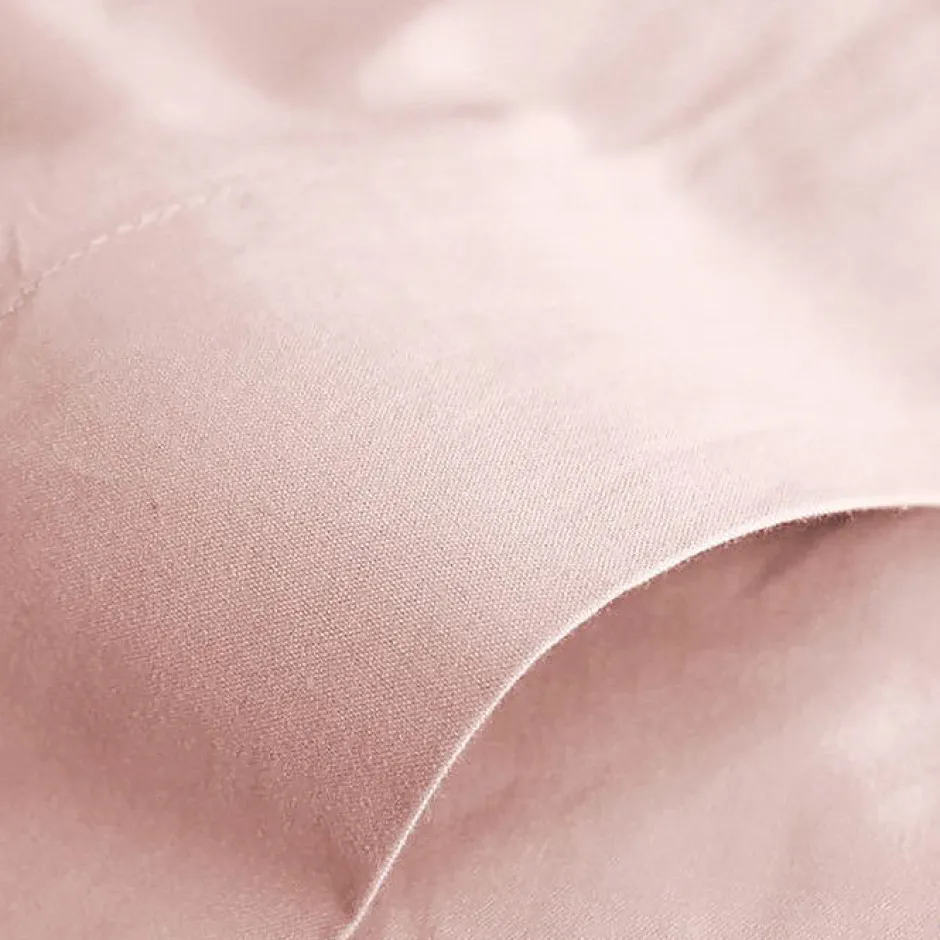 Coton Pur Drap plat Prémium 240 x 300 cm Rose Dragée