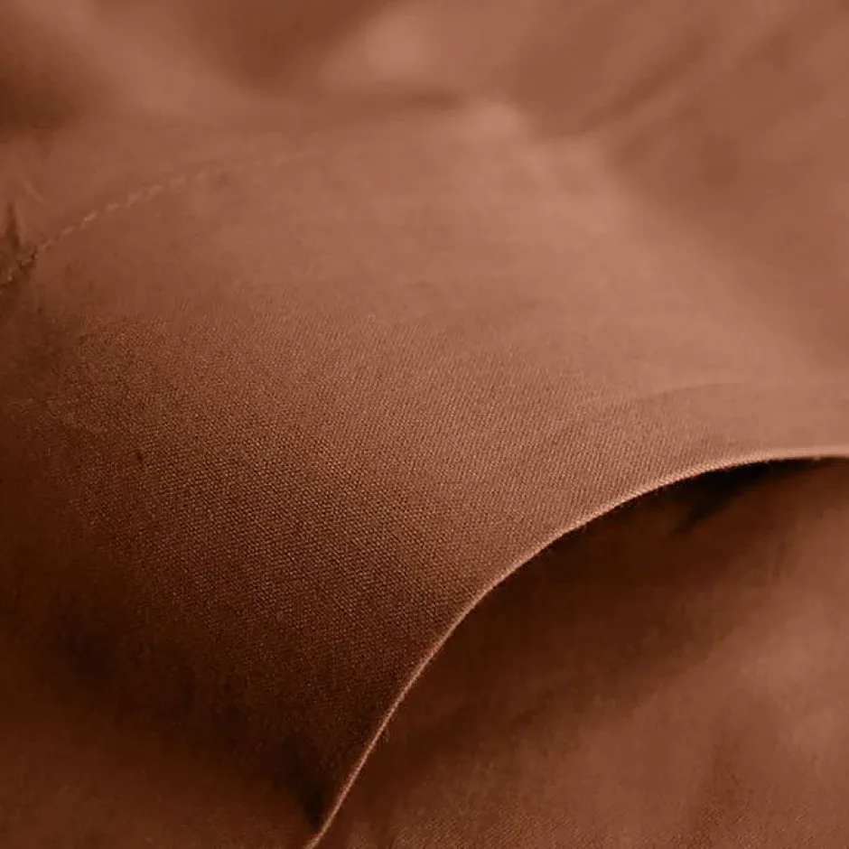 Coton Pur Drap plat Prémium 240 x 300 cm Paprika coton
