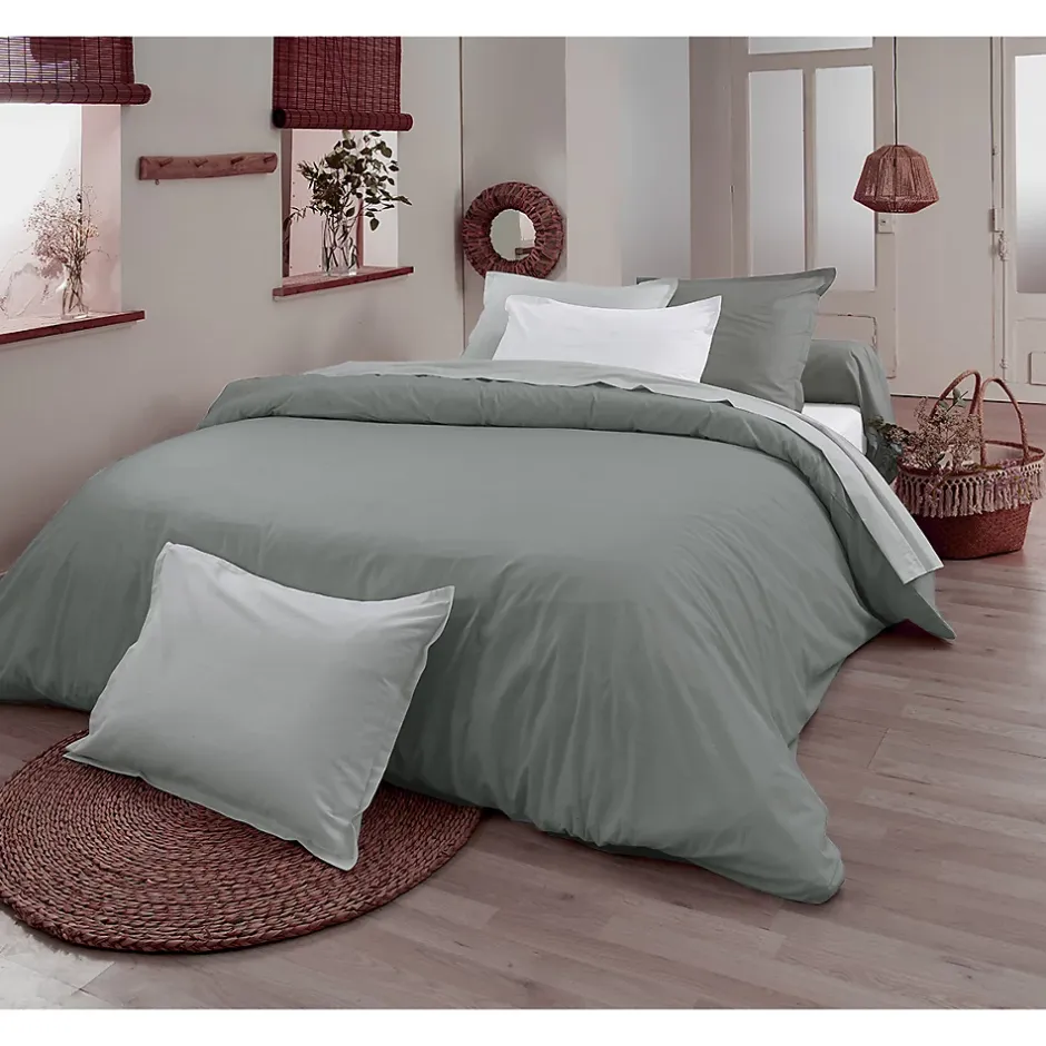 Tradilinge Drap plat en 100% coton biologique (280x300 cm - Marron Clair) Clearance