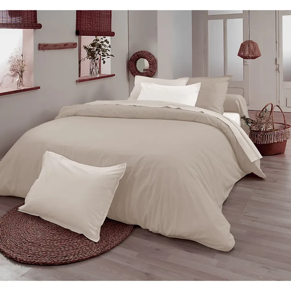Tradilinge Drap plat en 100% coton biologique (240x300 cm - Ficelle) Sale