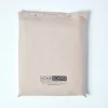 Homescapes Drap plat en lin lavé beige, 240x275 cm -