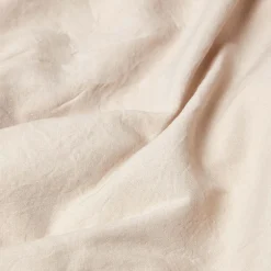 Homescapes Drap plat en lin lavé beige, 180x290 cm - Hot