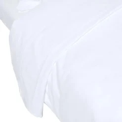 Homescapes Drap plat en lin lavé blanc, 240x275 cm - Discount