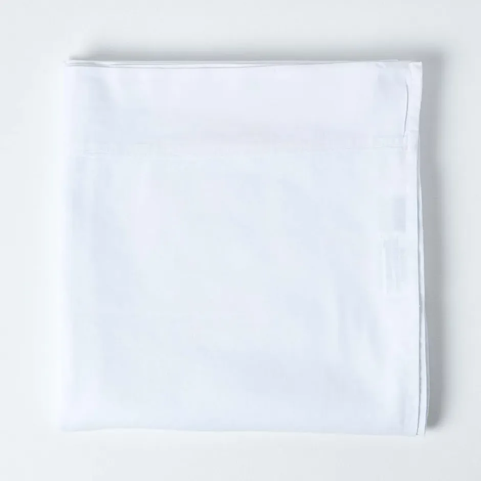 Homescapes Drap plat en lin lavé blanc, 240x275 cm - Discount